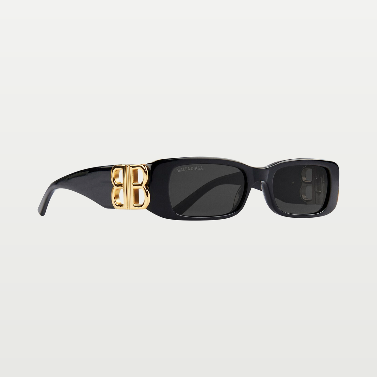Balenciaga Dynasty Rectangle Sunglasses in Black
