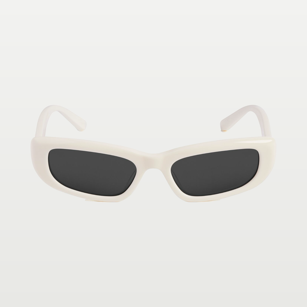 Balenciaga Women's Palma Rectangle Sunglasses in Ivory Cream