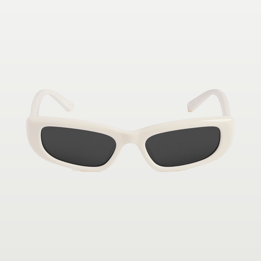 Balenciaga Women's Palma Rectangle Sunglasses in Ivory Cream