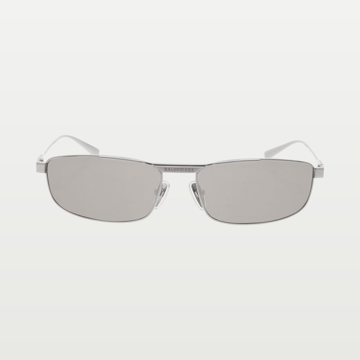 Balenciaga Tag 3.0 Rectangle Sunglasses in Light Grey