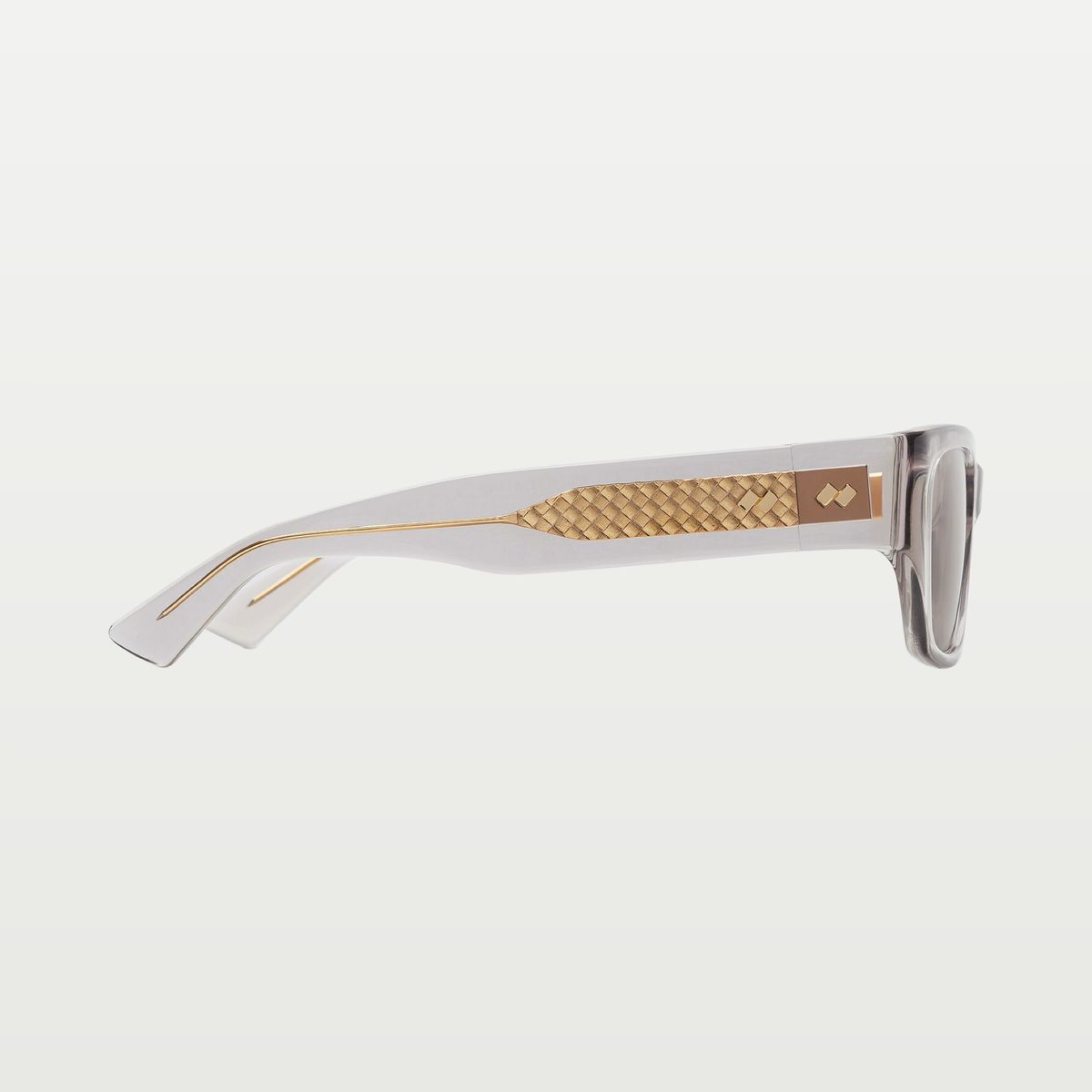 Bottega Veneta Intrecciato Square Sunglasses in Grey