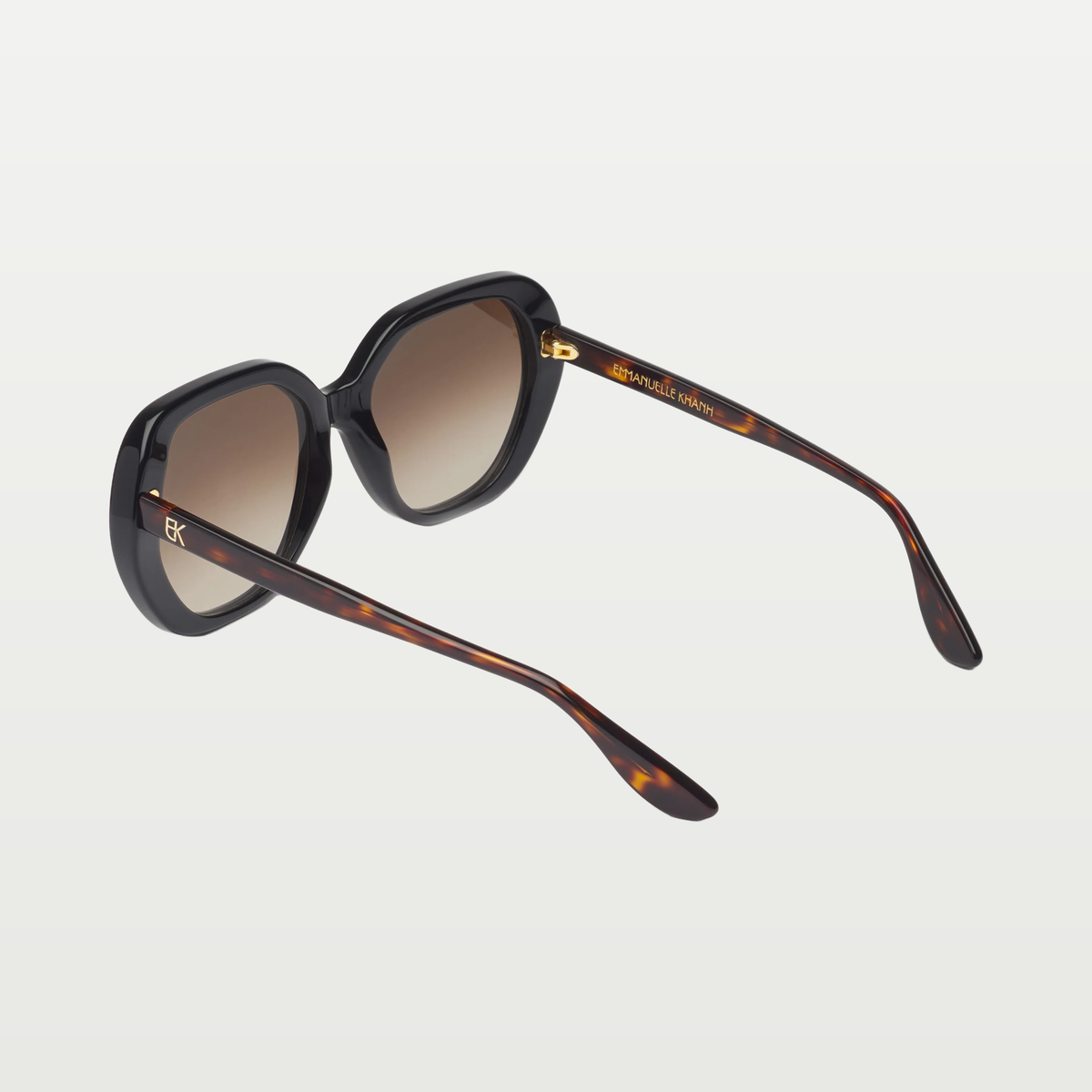 Emmanuelle Khanh Sunglasses ORPHEE-SOL — BLACK - ORGANIC DARK TORTOISE