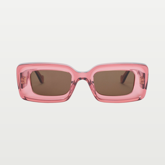 LOEWE Rectangular sunglasses in Transparent Coral