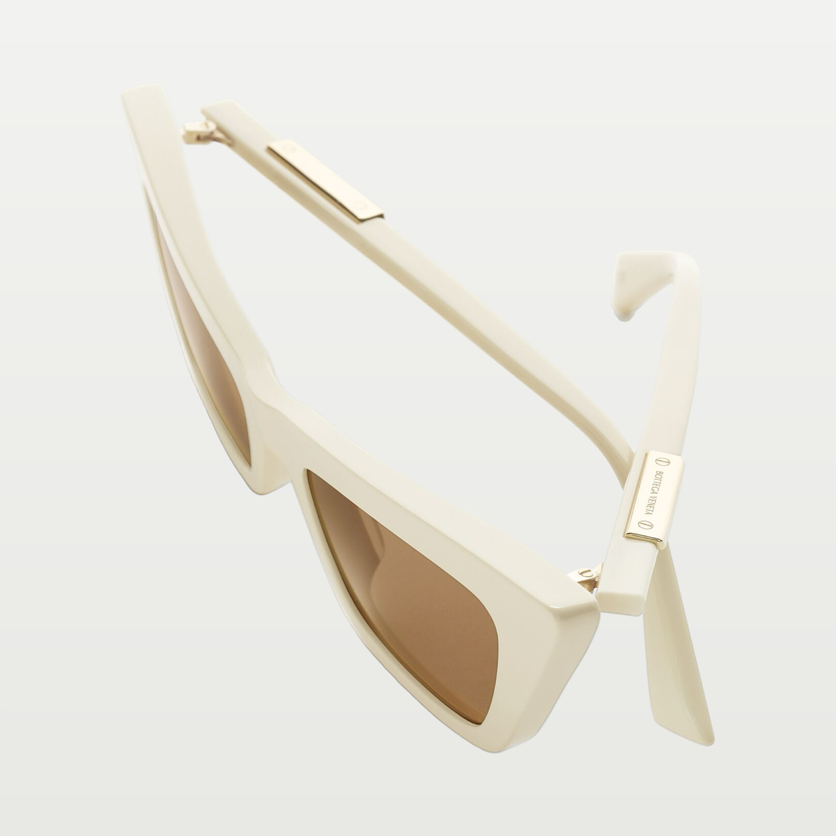 Bottega Veneta Snap Cat Eye Sunglasses in Beige/brown