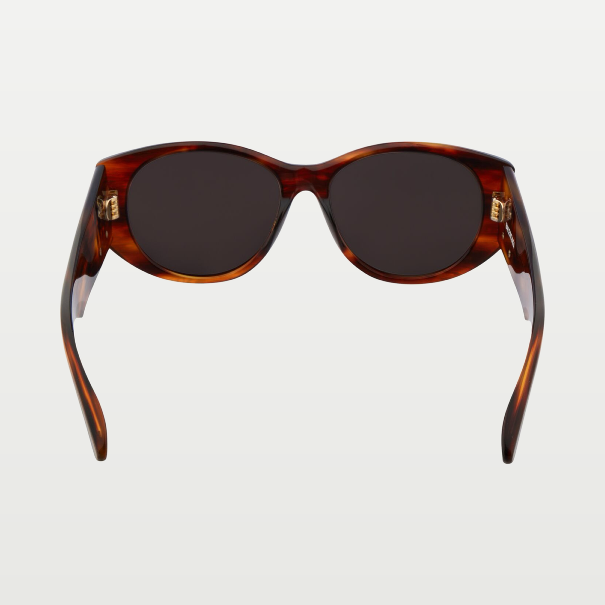 Balenciaga Nano Round Sunglasses in Brown Havana