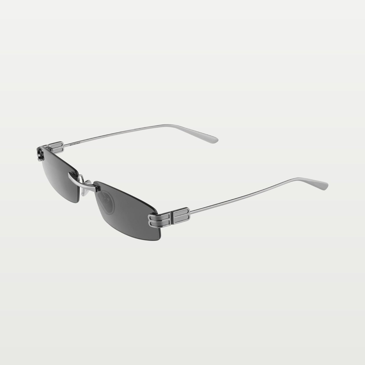 Balenciaga Women's Gossip Rectangle Sunglasses in Light Silver