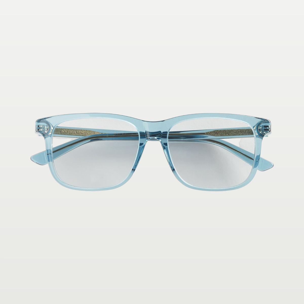 Bottega Veneta Classic Square Eyeglasses in Light blue/transparent