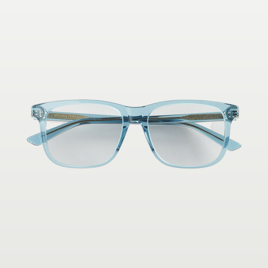 Bottega Veneta Classic Square Eyeglasses in Light blue/transparent