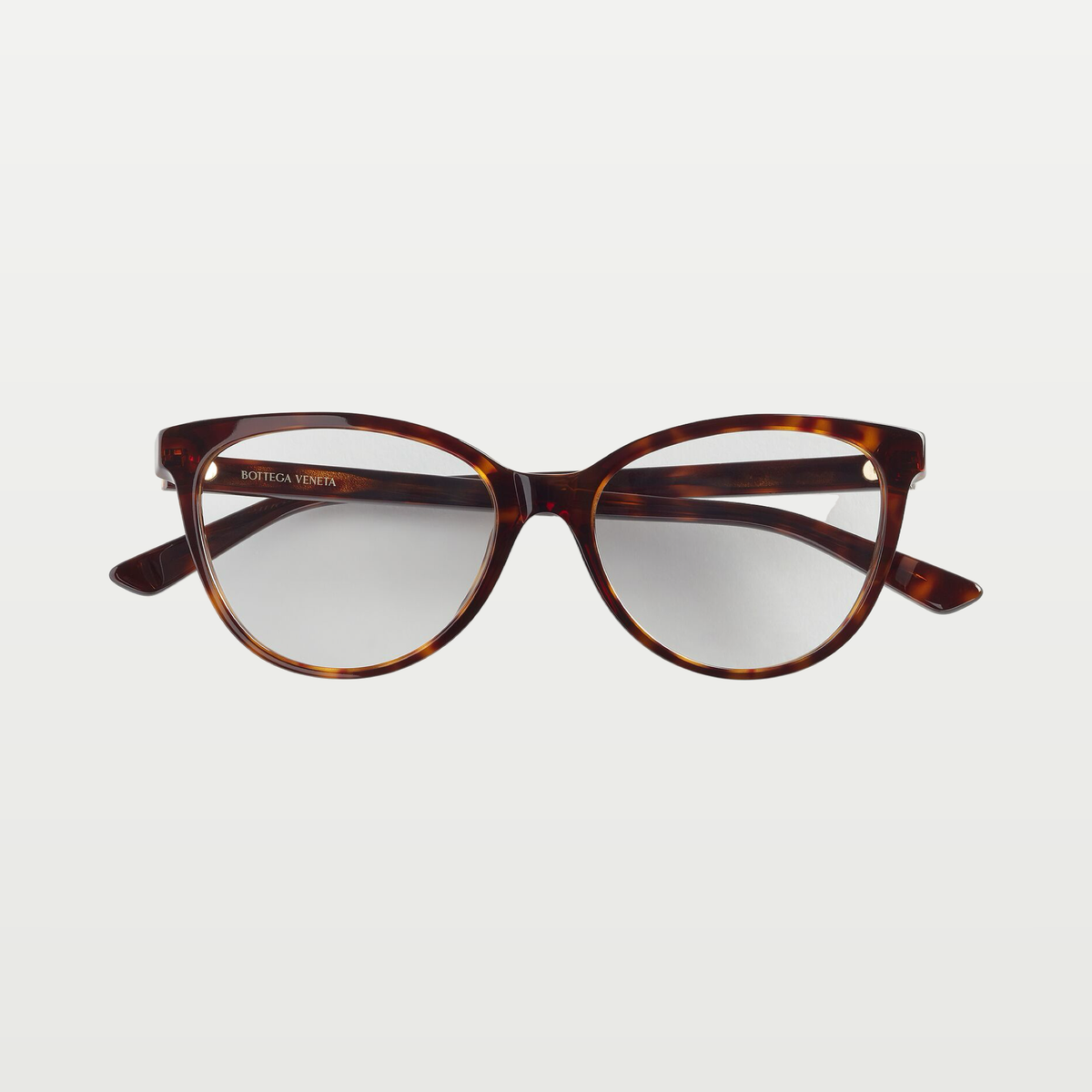 Bottega Veneta Classic Cat Eye Eyeglasses in Havana/transparent