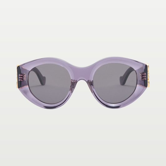 LOEWE Maxi Anagram Butterfly Sunglasses in Transparent Purple