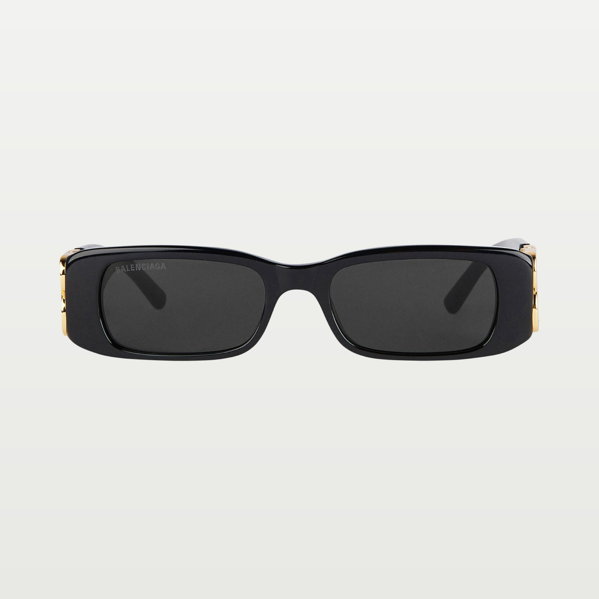 Balenciaga Dynasty Rectangle Sunglasses in Black
