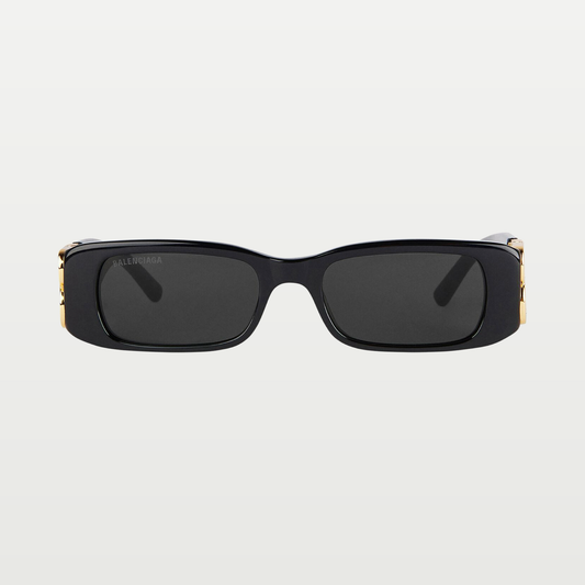 Balenciaga Dynasty Rectangle Sunglasses in Black