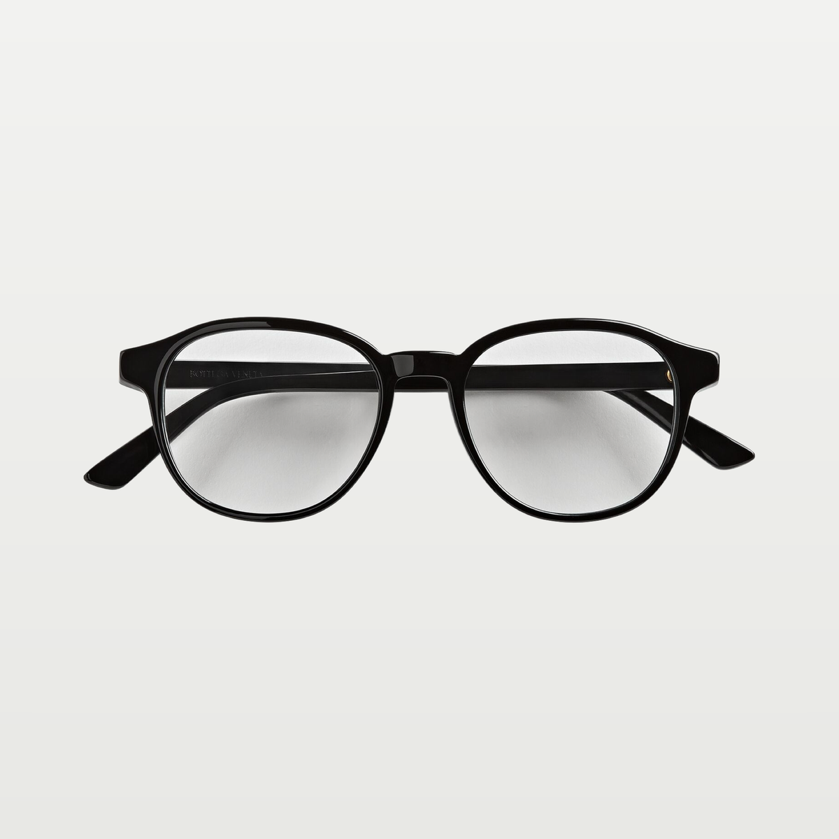 Bottega Veneta Classic Panthos Eyeglasses in Black/transparent