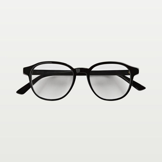 Bottega Veneta Classic Panthos Eyeglasses in Black/transparent