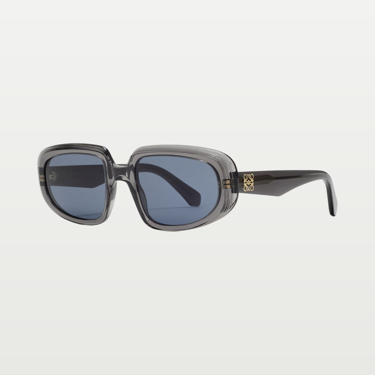 LOEWE Mini Anagram Steps Rectangular sunglasses in Transparent Asphalt