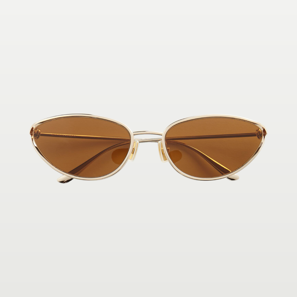 Bottega Veneta Knot Cat Eye Sunglasses in Gold/brown
