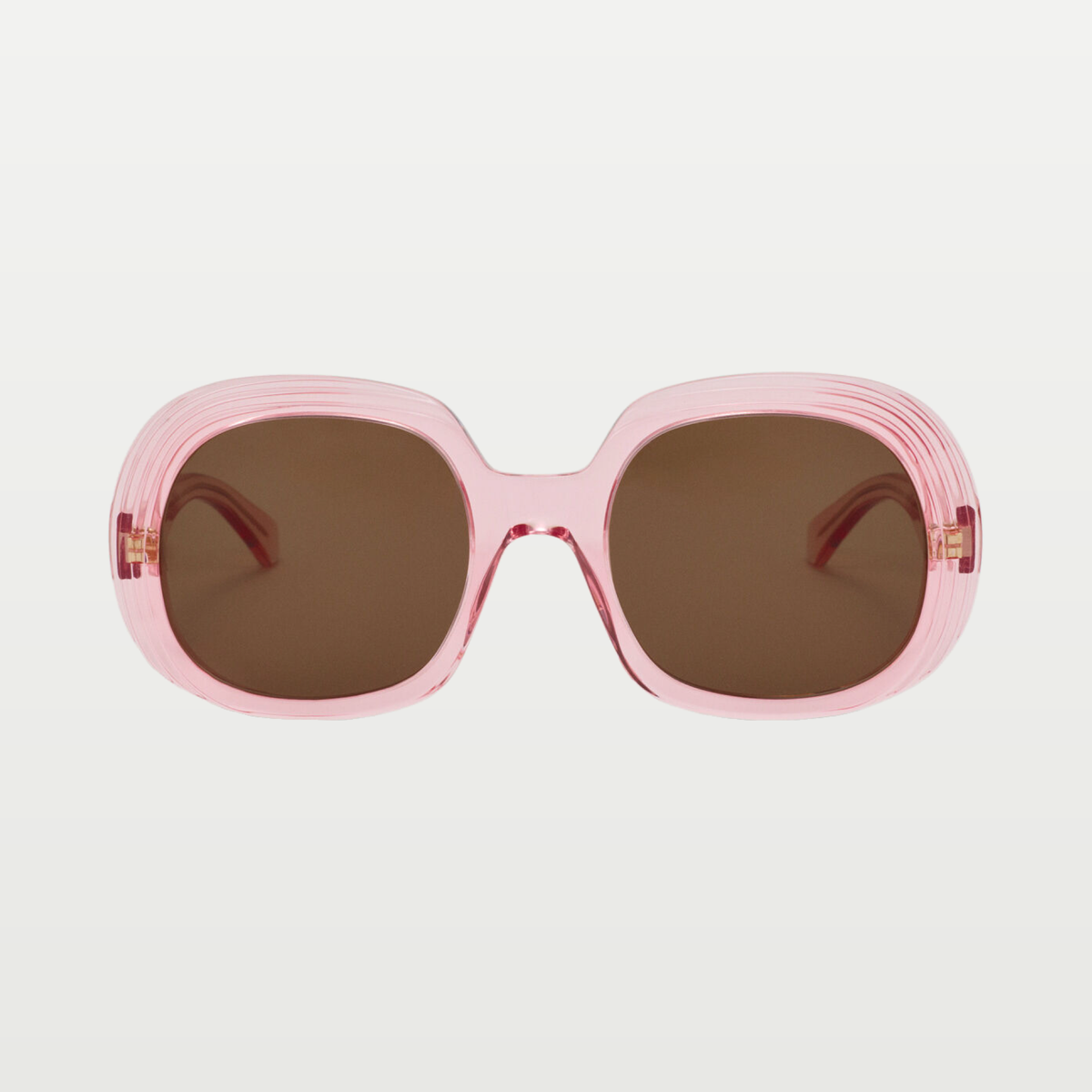 LOEWE Mini Anagram Steps Square sunglasses in Transparent Pink