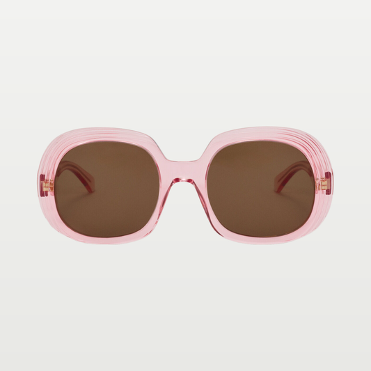 LOEWE Mini Anagram Steps Square sunglasses in Transparent Pink