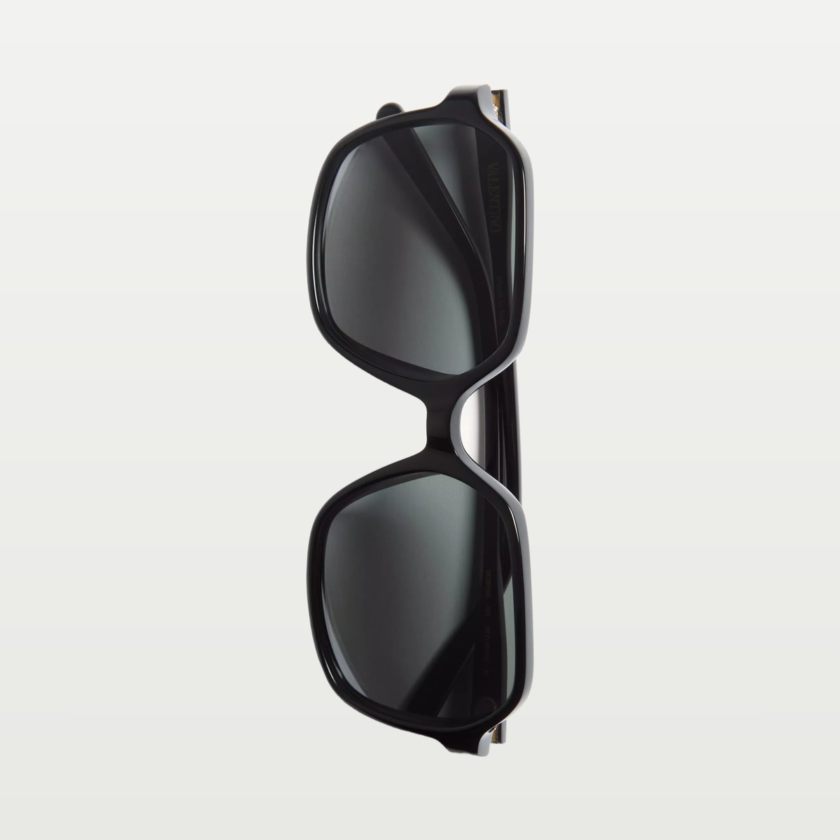 Valentino Rectangular Acetate Eyewear — BLACK/GRAY