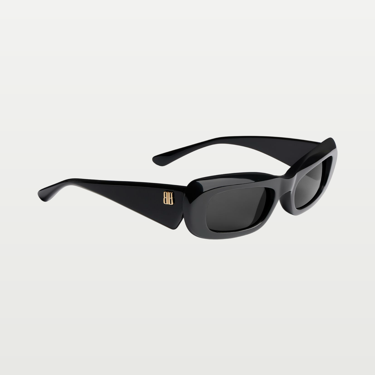 Balenciaga Women's Diva Rectangle Sunglasses in Black