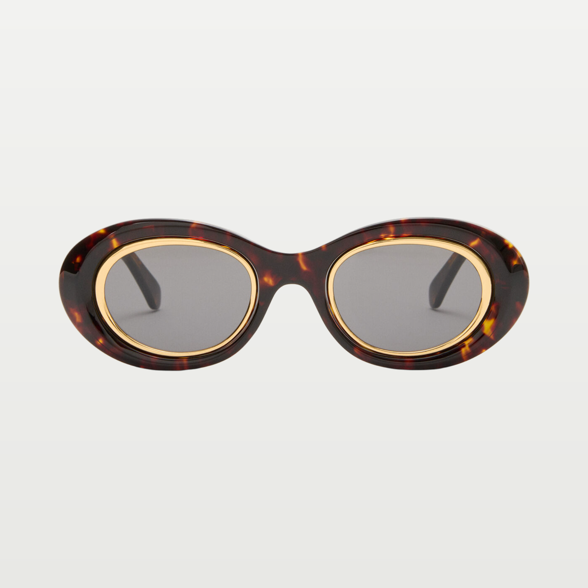 LOEWE Mini Anagram Oval sunglasses in Havana