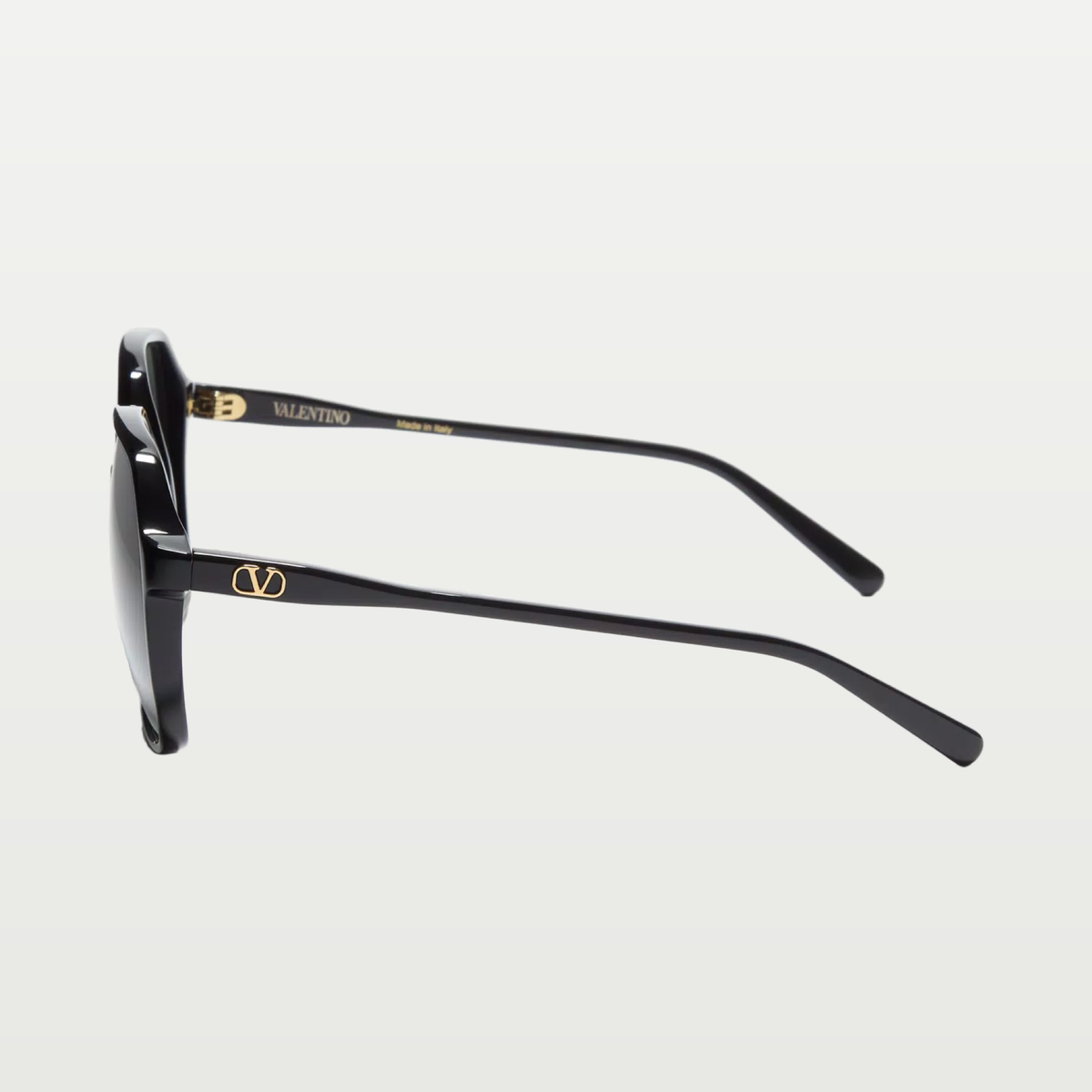 Valentino Rectangular Acetate Eyewear — BLACK/GRAY