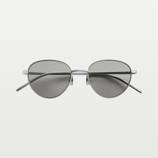 Bottega Veneta Intrecciato Panthos Sunglasses in Silver/grey