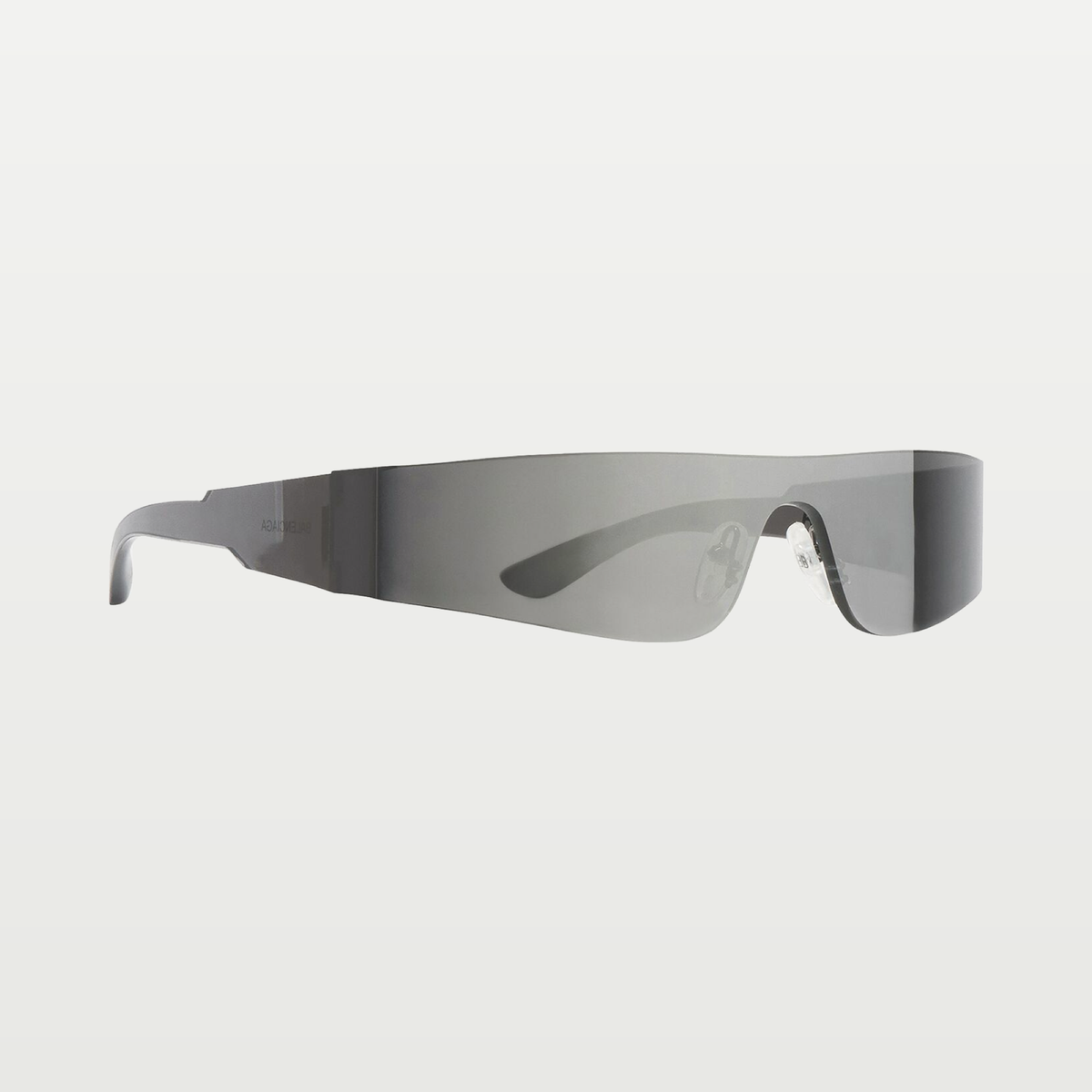 Balenciaga Mono Rectangle Sunglasses in Silver