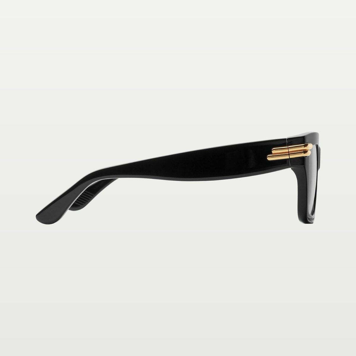 Bottega Veneta Mitre Square Eyeglasses in Black/transparent
