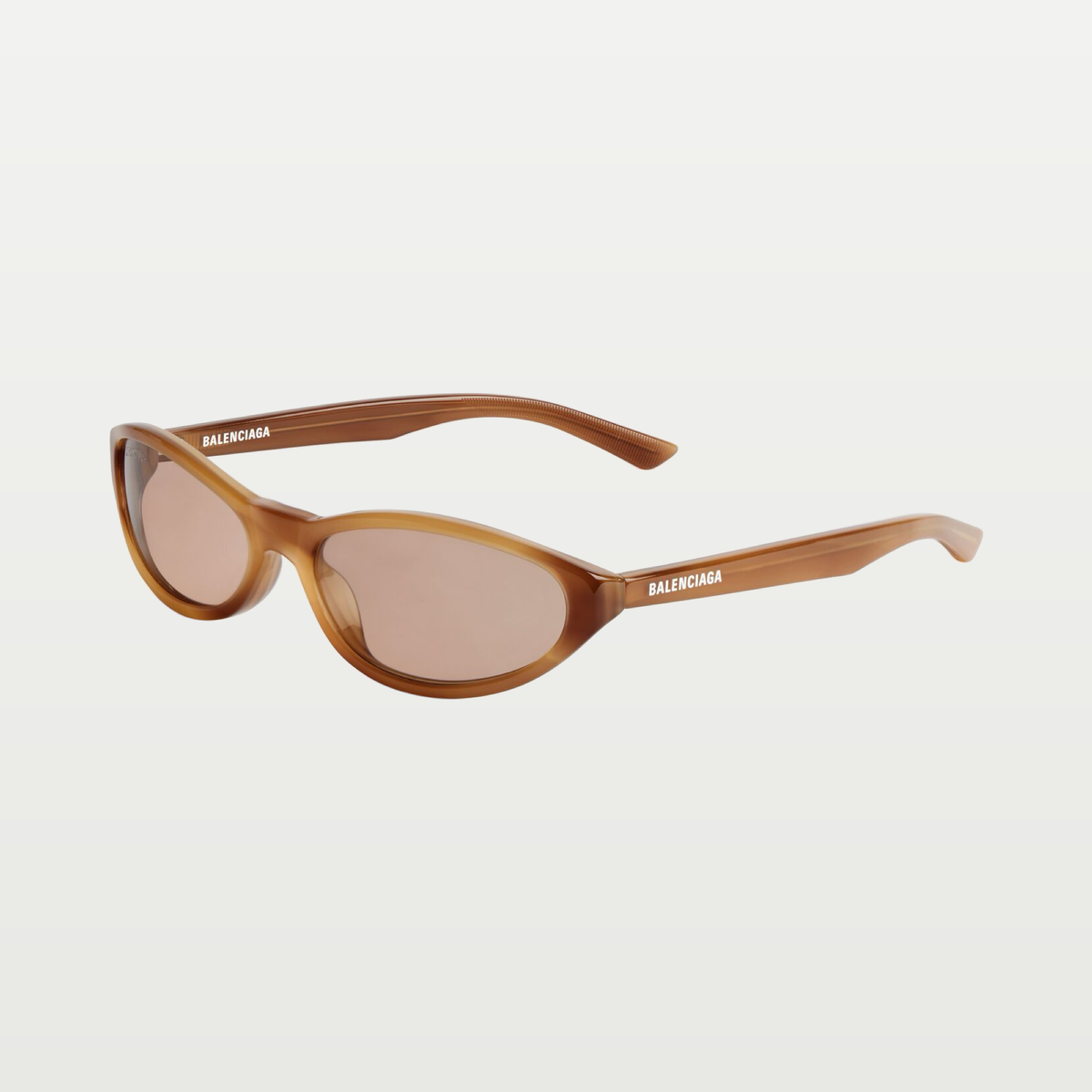 Balenciaga Neo Round Sunglasses in Blond Striped Havana
