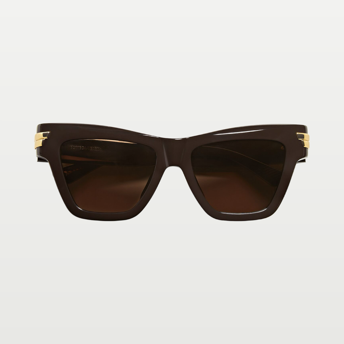 Bottega Veneta Mitre Cat Eye Sunglasses in Brown/brown