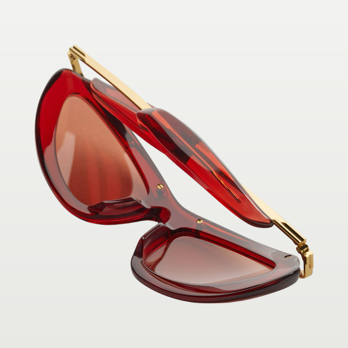 Bottega Veneta Prisma Cat Eye Sunglasses in Red