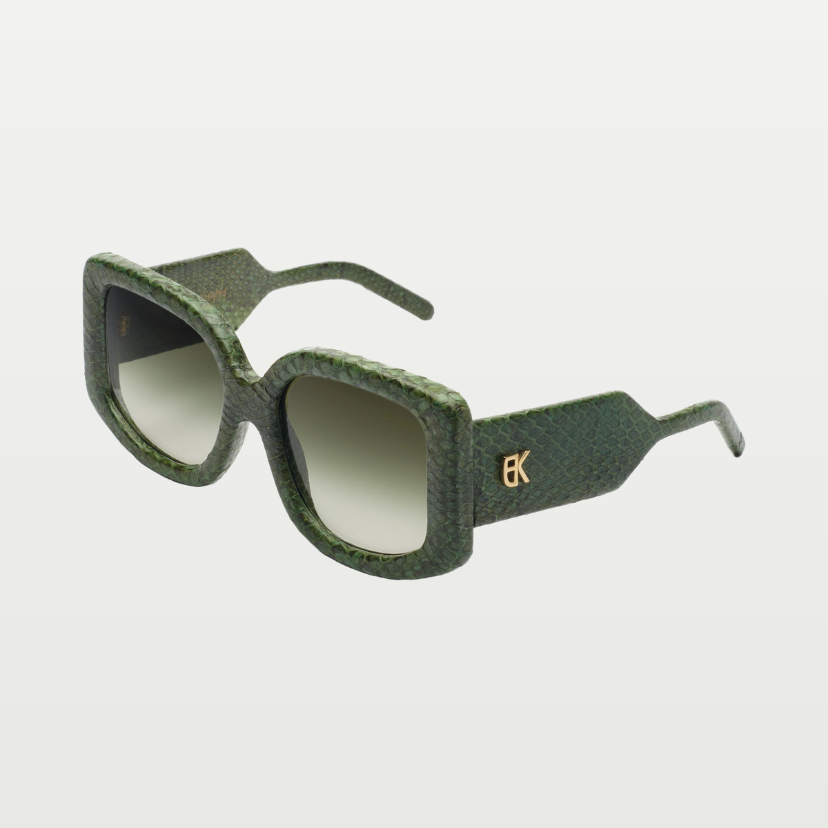 Emmanuelle Khanh Sunglasses MINA — GREEN SNAKE