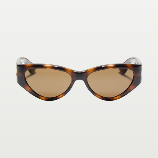 Valentino Cat-Eye Acetate Glasses — HAVANA/BROWN