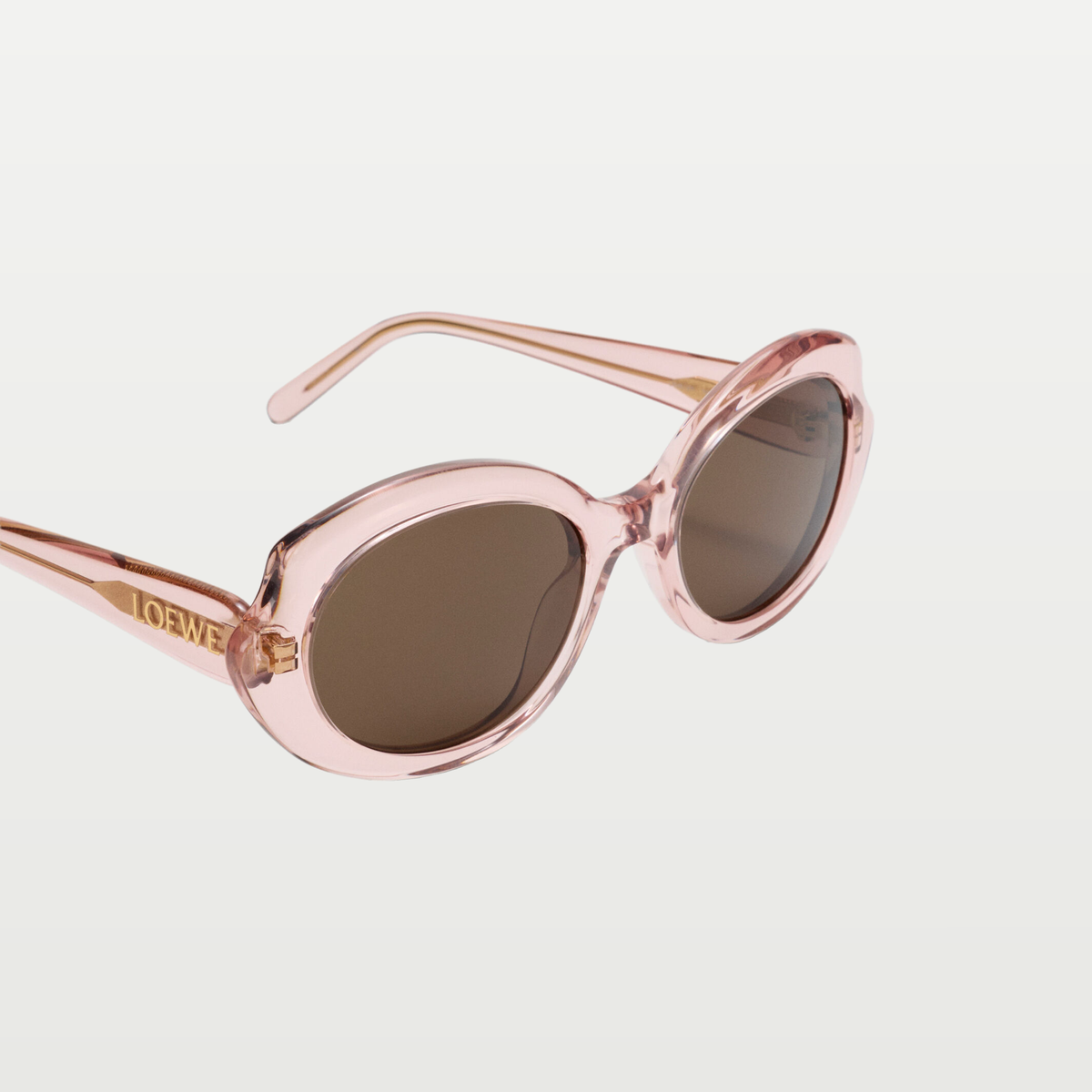 LOEWE Mini Oval Slim sunglasses in Transparent Antique Rose