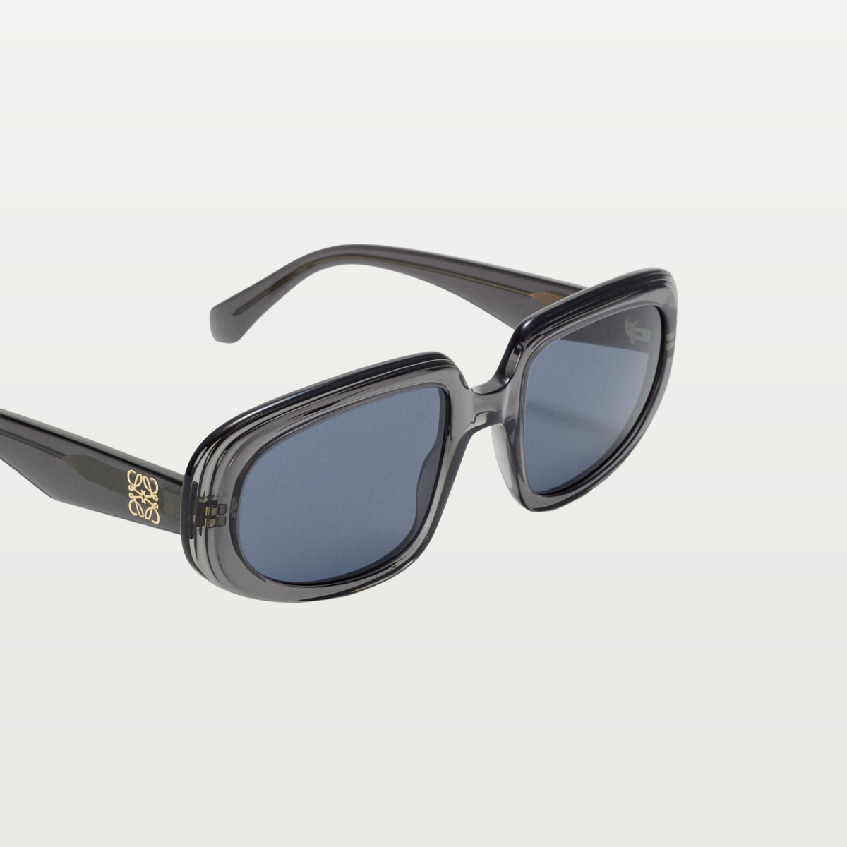 LOEWE Mini Anagram Steps Rectangular sunglasses in Transparent Asphalt