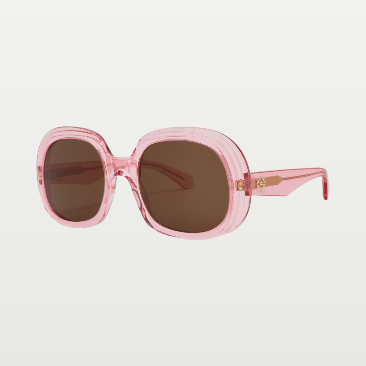 LOEWE Mini Anagram Steps Square sunglasses in Transparent Pink