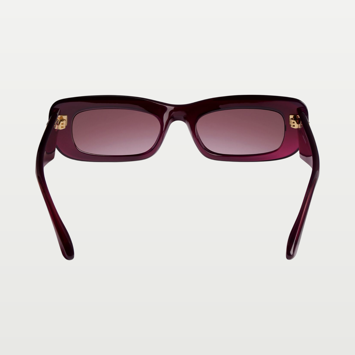 Balenciaga Women's Diva Rectangle Sunglasses in Dark Burgundy