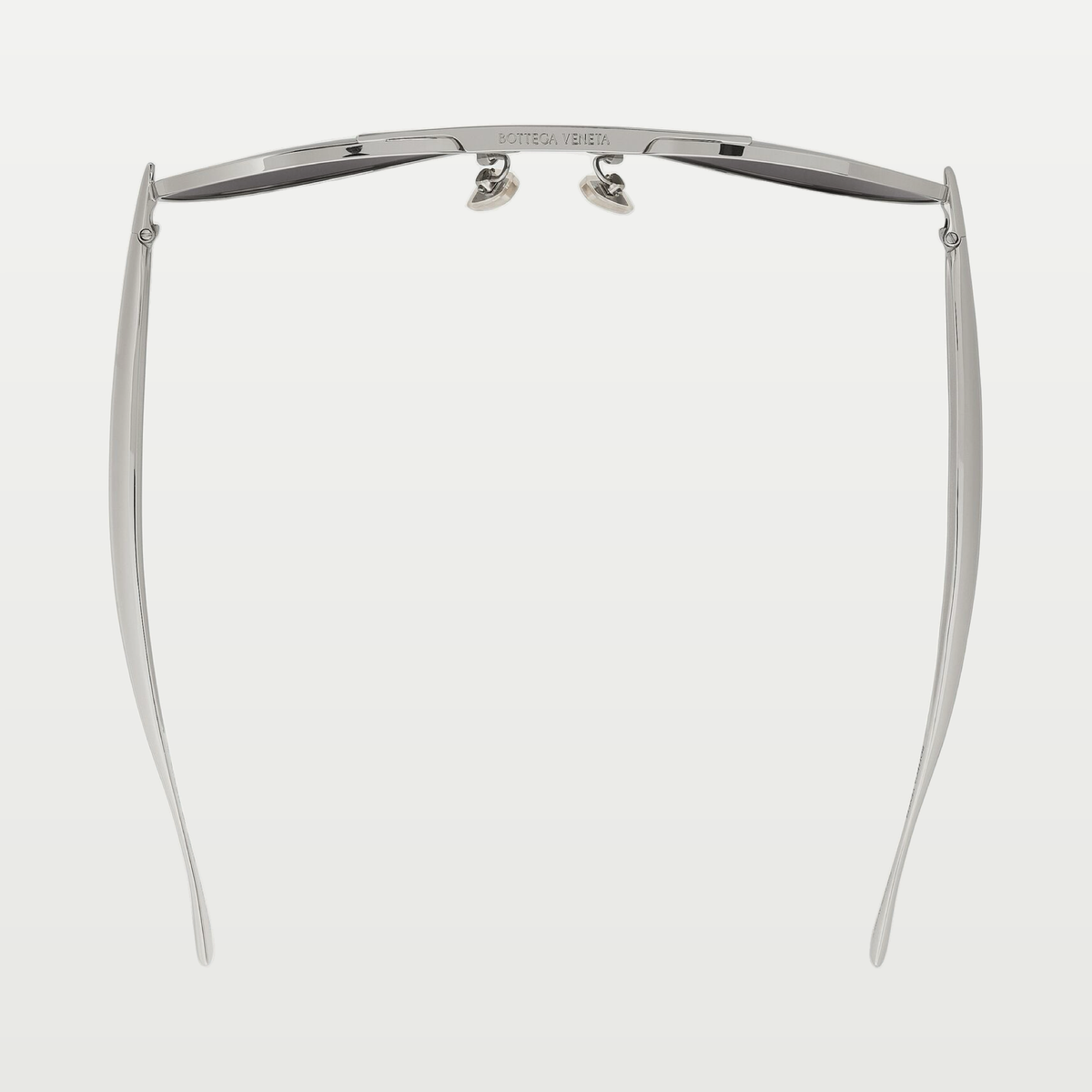 Bottega Veneta Sardine Aviator Sunglasses in Silver/silver/grey