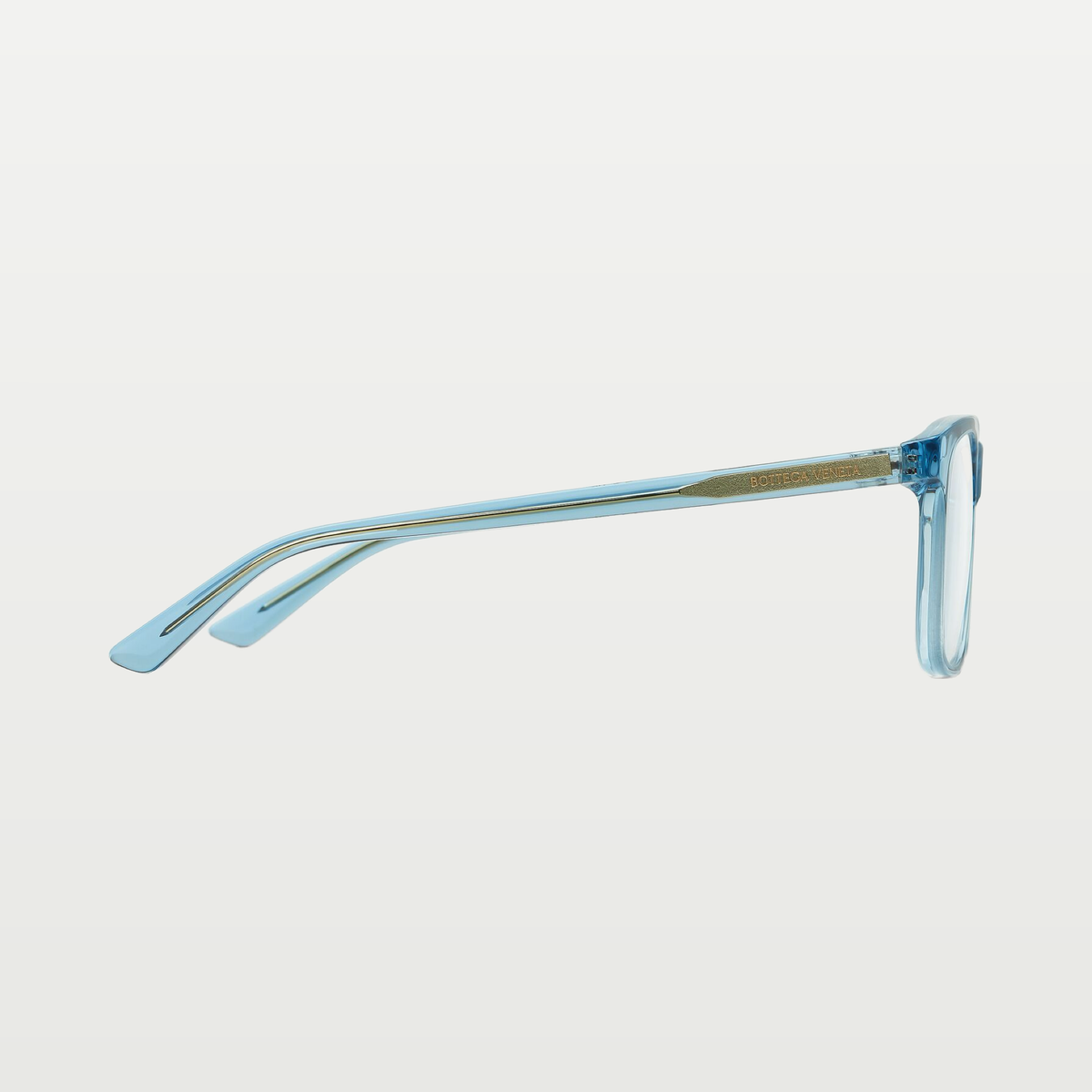 Bottega Veneta Classic Square Eyeglasses in Light blue/transparent