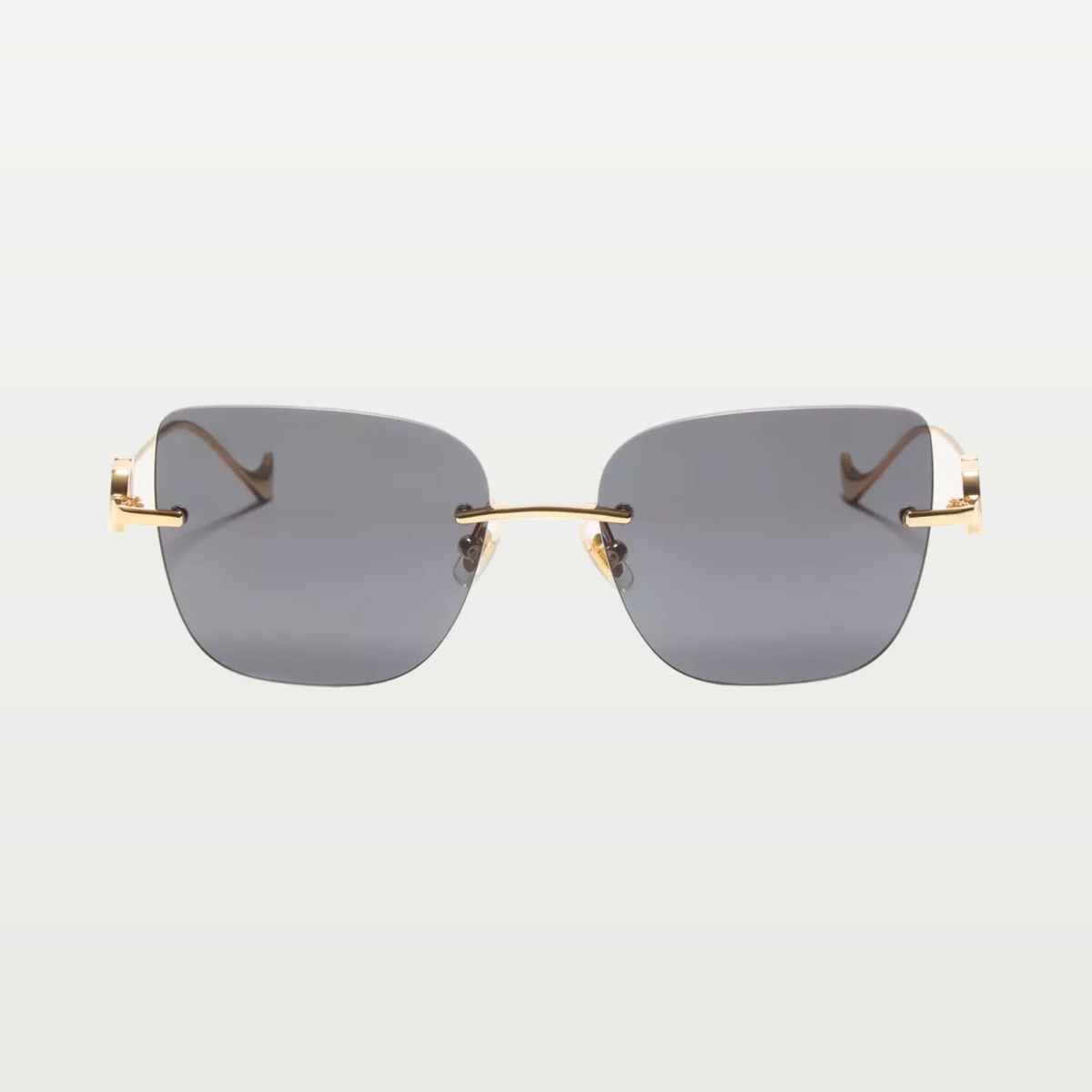 Valentino Geometric Metal Eyewear — GOLD/GREY