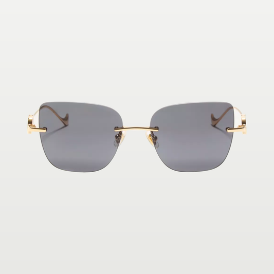 Valentino Geometric Metal Eyewear — GOLD/GREY