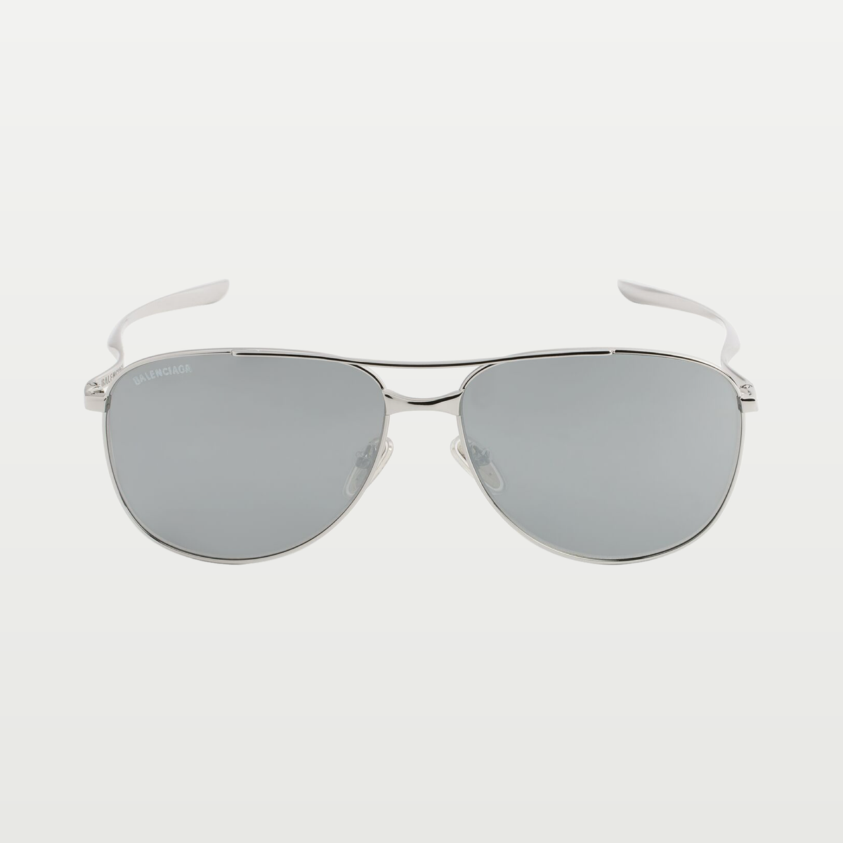 Balenciaga Men's Monday Pilot Sunglasses in Light Ruthenium