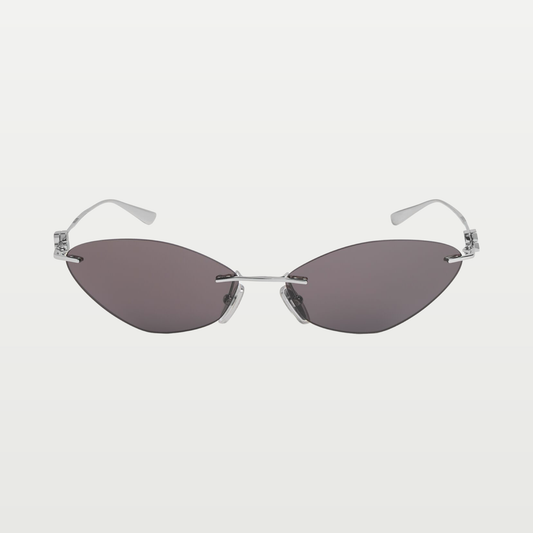 Balenciaga Women's Nano Cat Sunglasses in Silver