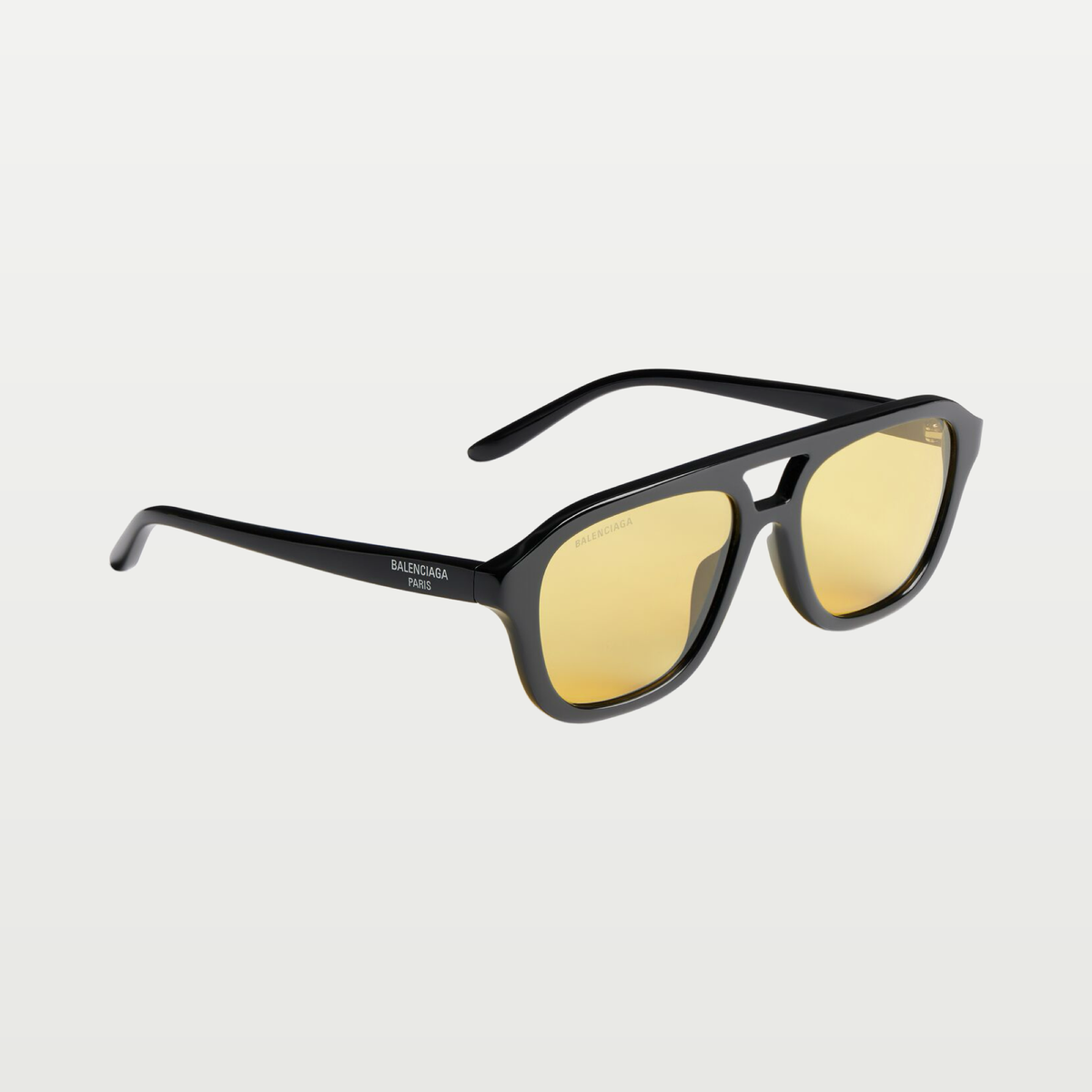 Balenciaga Men's Daily Pilot Sunglasses in Black/yellow — Black/Yellow