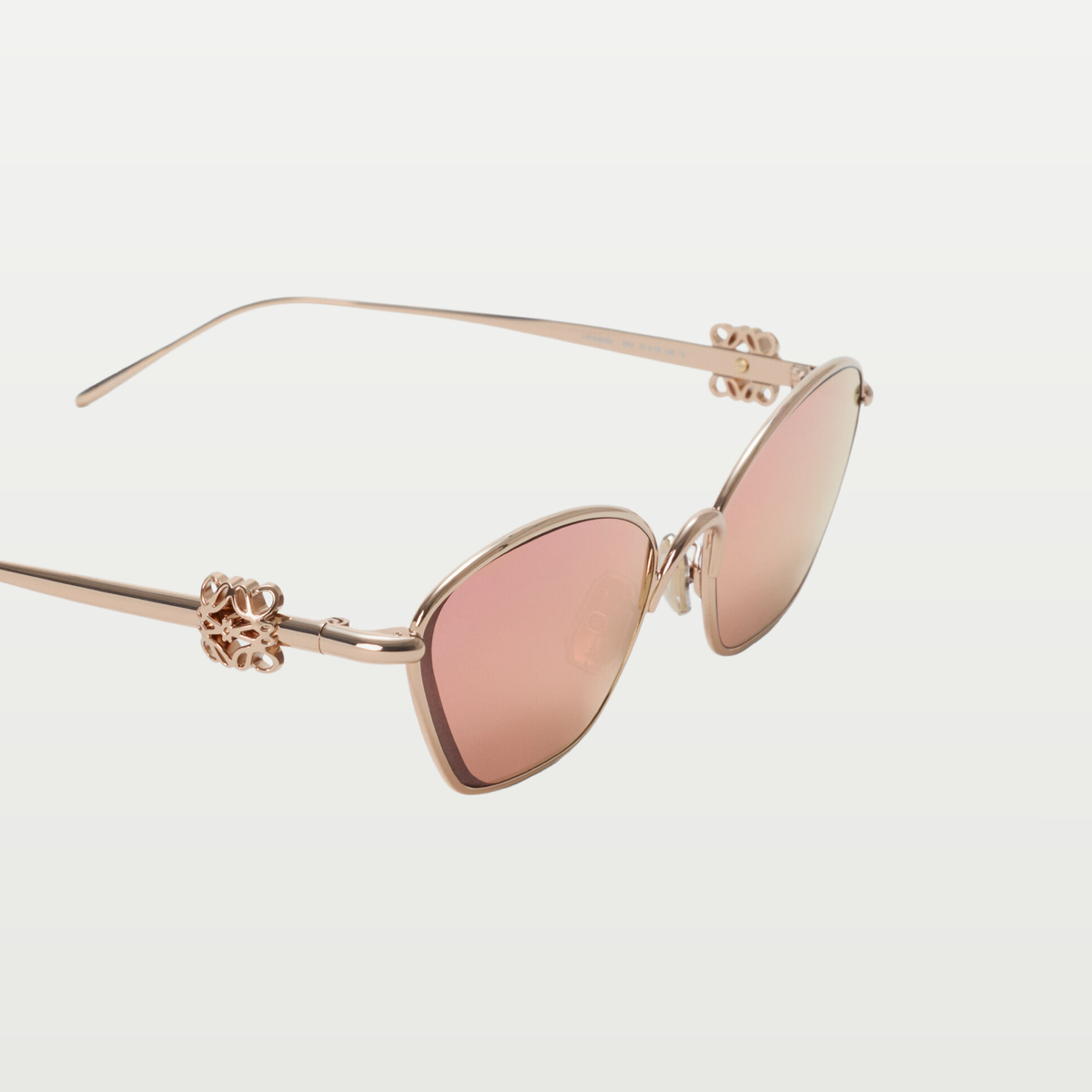 LOEWE Anagram Bombé Hexagon sunglasses in Rose Gold