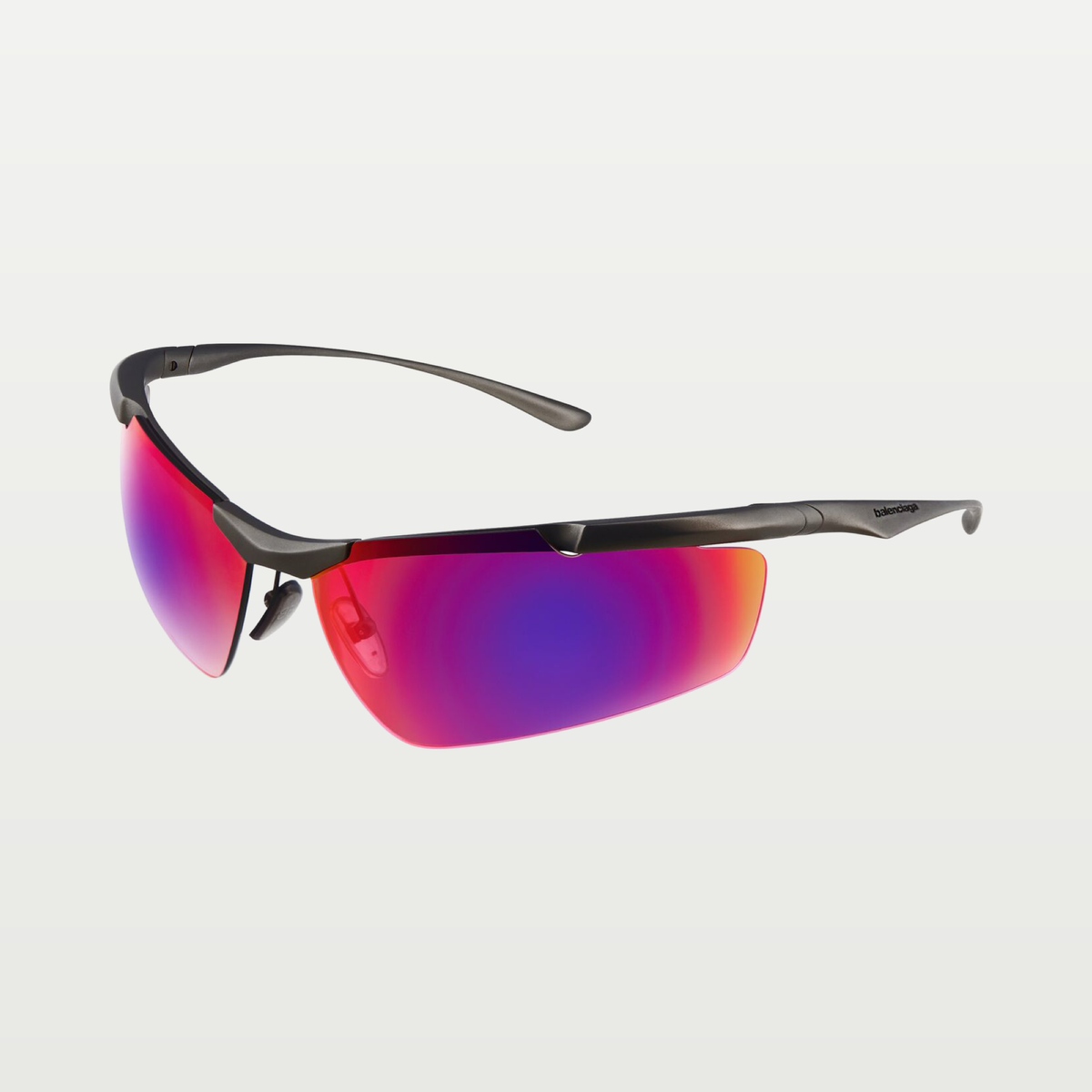 Balenciaga Boomerang Cat Sunglasses in Silver