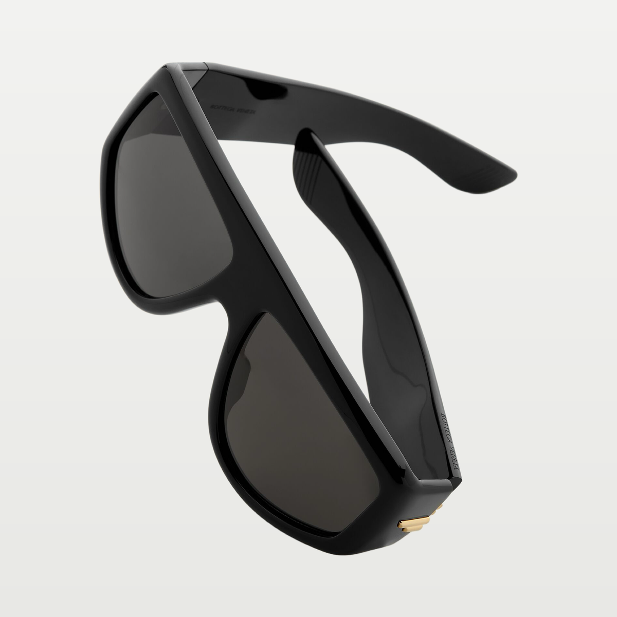 Bottega Veneta Classic Shield Sunglasses in Black/gray