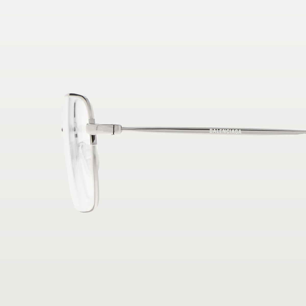 Balenciaga Invisible Rectangle Sunglasses in Silver