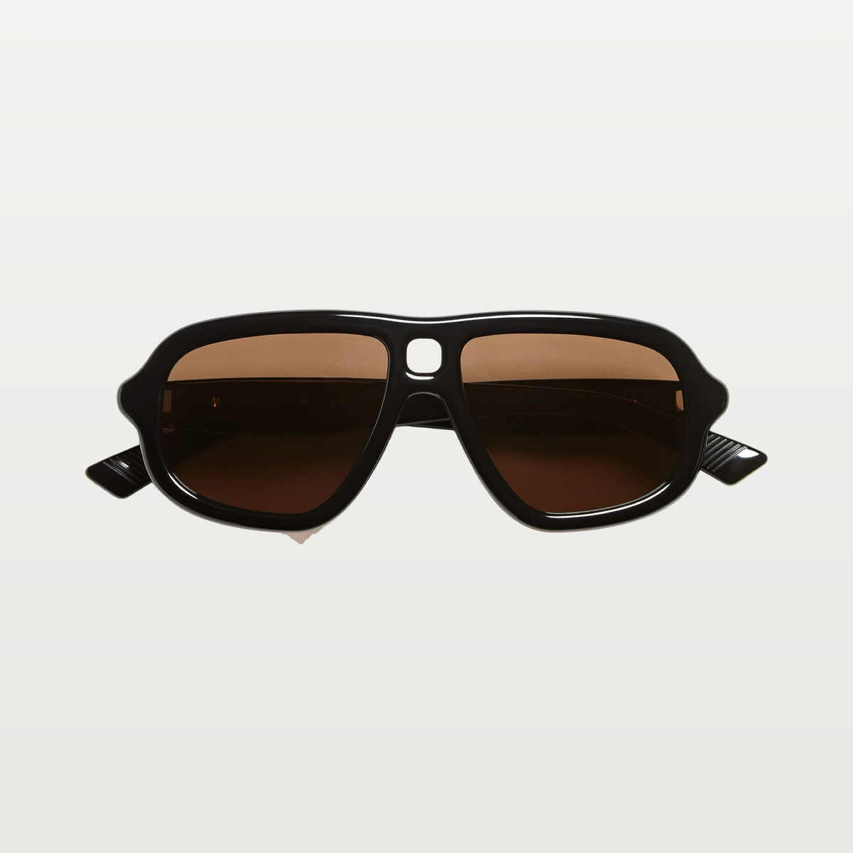 Bottega Veneta Sophia Ribbon Aviator Sunglasses in Black/brown